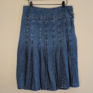 Liz Claiborne Blue Knee-Length A-Line Skirt